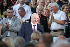 Президент Беларуси Александр Лукашенко во время церемонии открытия фестиваля