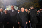Во время церемонии возложения венка к мемориальному комплексу в честь освободителей Белграда