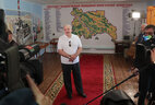 Аляксандр Лукашэнка ў час наведвання Палескага дзяржаўнага радыяцыйна-экалагічнага запаведніка