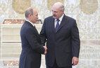 Александр Лукашенко и Президент России Владимир Путин
