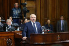 Александр Лукашенко в Народной скупщине Сербии