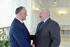 Президент Молдовы Игорь Додон и Президент Беларуси Александр Лукашенко