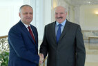 Президент Молдовы Игорь Додон и Президент Беларуси Александр Лукашенко
