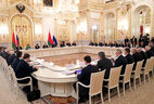 Во время заседания Высшего государственного совета Союзного государства Беларуси и России