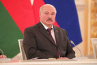 Президент Беларуси Александр Лукашенко на заседании Высшего государственного совета Союзного государства Беларуси и России