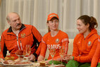 Во время празднования блистательной победы белорусской биатлонистки Дарьи Домрачевой в гонке преследования на Олимпийских играх в Сочи