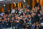 Президент Беларуси Александр Лукашенко во время церемонии открытия первых Европейских игр