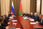 Во время переговоров с Президентом России Владимиром Путиным