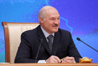 Прэзідэнт Беларусі Аляксандр Лукашэнка на прэс-канферэнцыі