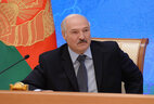 Прэзідэнт Беларусі Аляксандр Лукашэнка на прэс-канферэнцыі