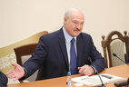 Аляксандр Лукашэнка ў час сустрэчы са студэнтамі і выкладчыкамі медыцынскіх ВНУ