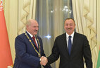 Президент Азербайджана Ильхам Алиев наградил Президента Беларуси Александра Лукашенко орденом Гейдара Алиева