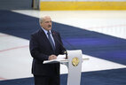 Александр Лукашенко во время открытия турнира