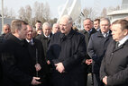 Александр Лукашенко во время посещения комплекса