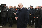 Александр Лукашенко во время церемонии открытия движения на МКАД-2