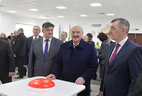Аляксандр Лукашэнка ў час цырымоніі пуску абсталявання