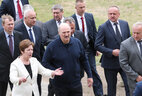 Александр Лукашенко во время посещения Копыси