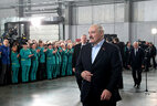 Александр Лукашенко во время встречи с трудовыми коллективами слуцких предприятий