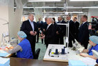 Aleksandr Lukashenko during the visit to the Bobruisk-based factory Slavyanka