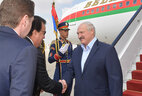 Аляксандр Лукашэнка прыбыў у міжнародны аэрапорт Каіра