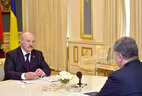 One-on-one talks with Ukraine President Petro Poroshenko