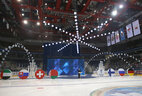 Александр Лукашенко на церемонии открытия XIII Рождественского международного турнира любителей хоккея