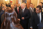 Аляксандр Лукашэнка ў час наведвання егіпецкага парламента