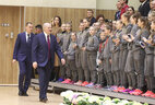 Александр Лукашенко во время открытия Дворца гимнастики