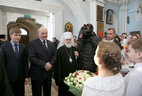 Во время посещения Свято-Духова кафедрального собора в Минске