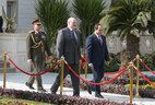 Церемония официальной встречи Главы белорусского государства Президентом Египта Абдель Фаттахом аль-Сиси