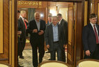 Президент Беларуси Александр Лукашенко и Президент России Владимир Путин продолжили переговоры в расширенном составе