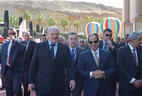 Президент Беларуси Александр Лукашенко и Президент Египта Абдель Фаттах аль-Сиси во время посещения выставки белорусской техники