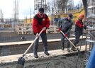 Александр Лукашенко во время Республиканского субботника на реконструкции объектов стадиона "Динамо" в Минске