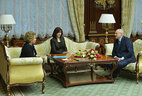 Во время встречи с Председателем Совета Федерации Федерального собрания России Валентиной Матвиенко