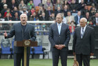Александр Лукашенко во время церемонии открытия стадиона.