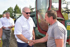 Александр Лукашенко во время посещения предприятия "Устье"