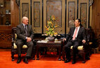 Александр Лукашенко на встрече с членом Постоянного комитета Политбюро ЦК КПК, первым заместителем премьера Госсовета КНР Чжан Гаоли