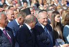 Аляксандр Лукашэнка на свяце ў гонар 1000-годдзя Брэста