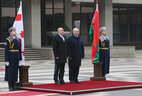 Церемония официальной встречи Президента Грузии Георгия Маргвелашвили во Дворце Независимости