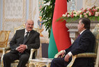 Переговоры с Президентом Таджикистана Эмомали Рахмоном в узком составе