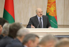 Аляксандр Лукашэнка ў час нарады па пытаннях развіцця льнаводства і перапрацоўкі лёну