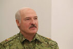 Аляксандр Лукашэнка ў час наведвання пагранзаставы "Дзівін"