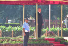 Торжественная церемония встречи Президента Беларуси Александра Лукашенко в президентском дворце "Раштрапати-бхаван" в Нью-Дели