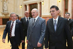 Александр Лукашенко во время встречи с руководством Народной Скупщины Сербии