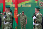 Аляксандр Лукашэнка на ўрачыстым пастраенні асабовага складу Брэсцкай пагранічнай групы і курсантаў Інстытута пагранічнай службы