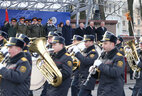 Александр Лукашенко на торжественном марше в честь 100-летия образования белорусской милиции