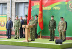 Александр Лукашенко на торжественном построении личного состава Брестской пограничной группы и курсантов Института пограничной службы
