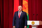 Аляксандр Лукашэнка на ўрачыстым сходзе