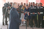 Александр Лукашенко во время встречи с трудовым коллективом ОАО "Беларуськалий"
