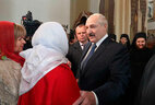 Aleksandr Lukashenko during the visit to the Church of the Annunciation in Malye Lyady village